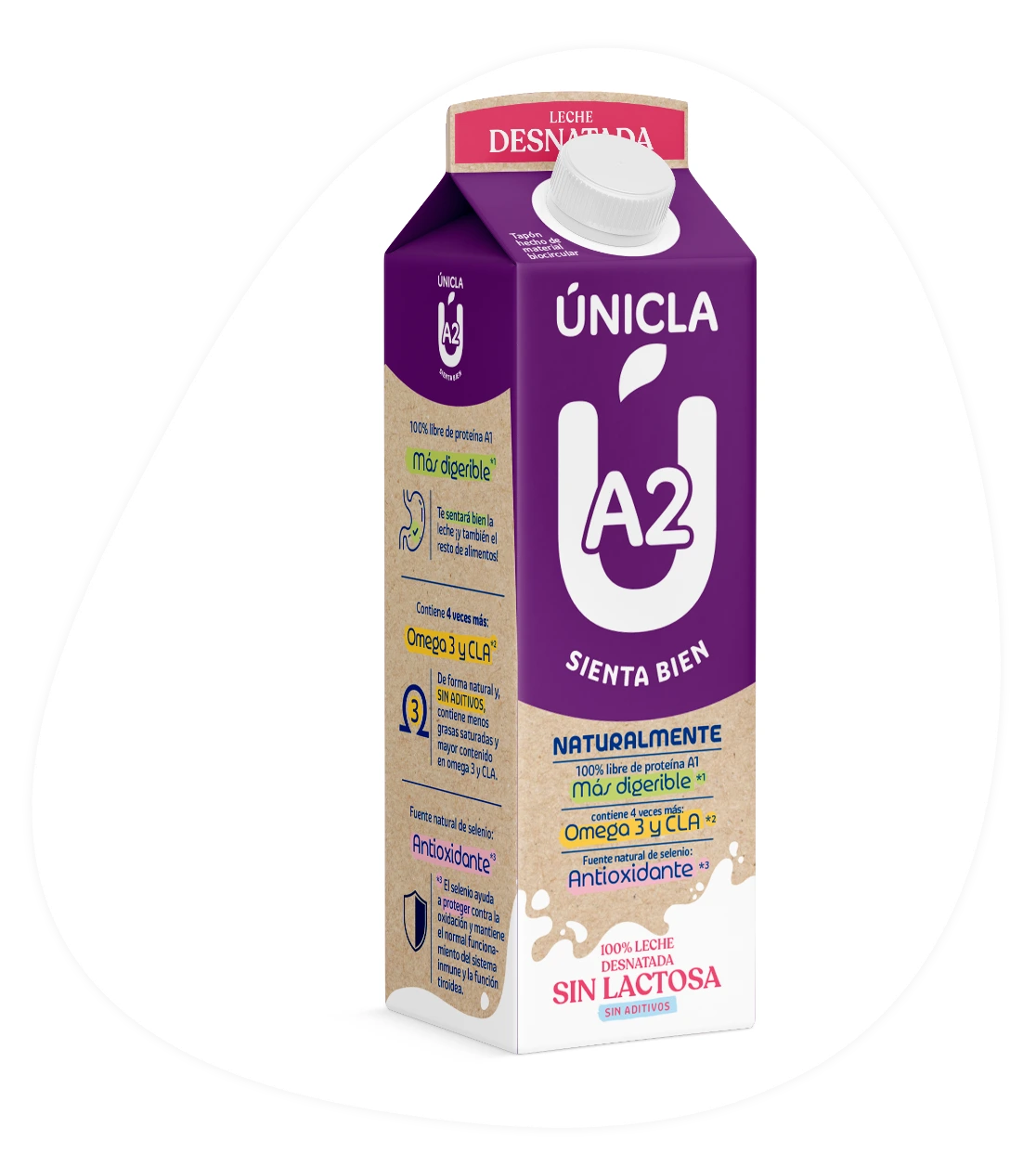 Leche sin lactosa desnatada